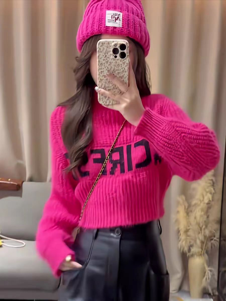 （1号集合链接）小个子针织气质上衣女时尚修身百搭辣妹短款