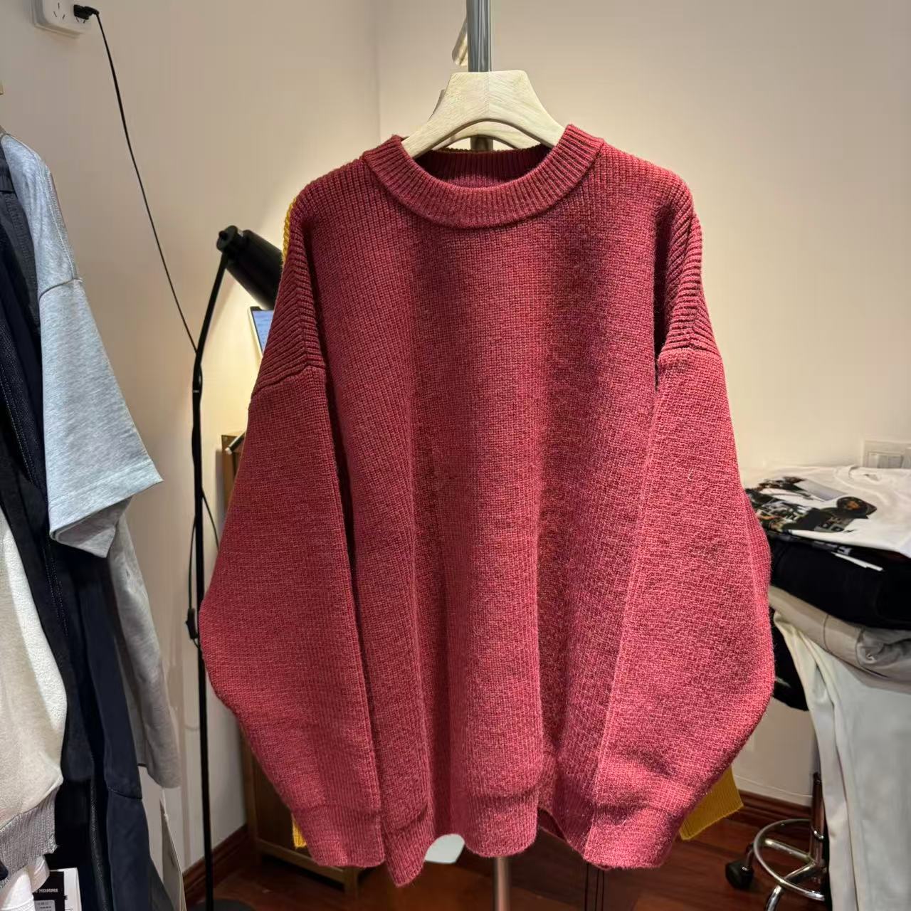 加厚休闲彩色情侣休闲冬季加绒秋冬毛衣针织衫36