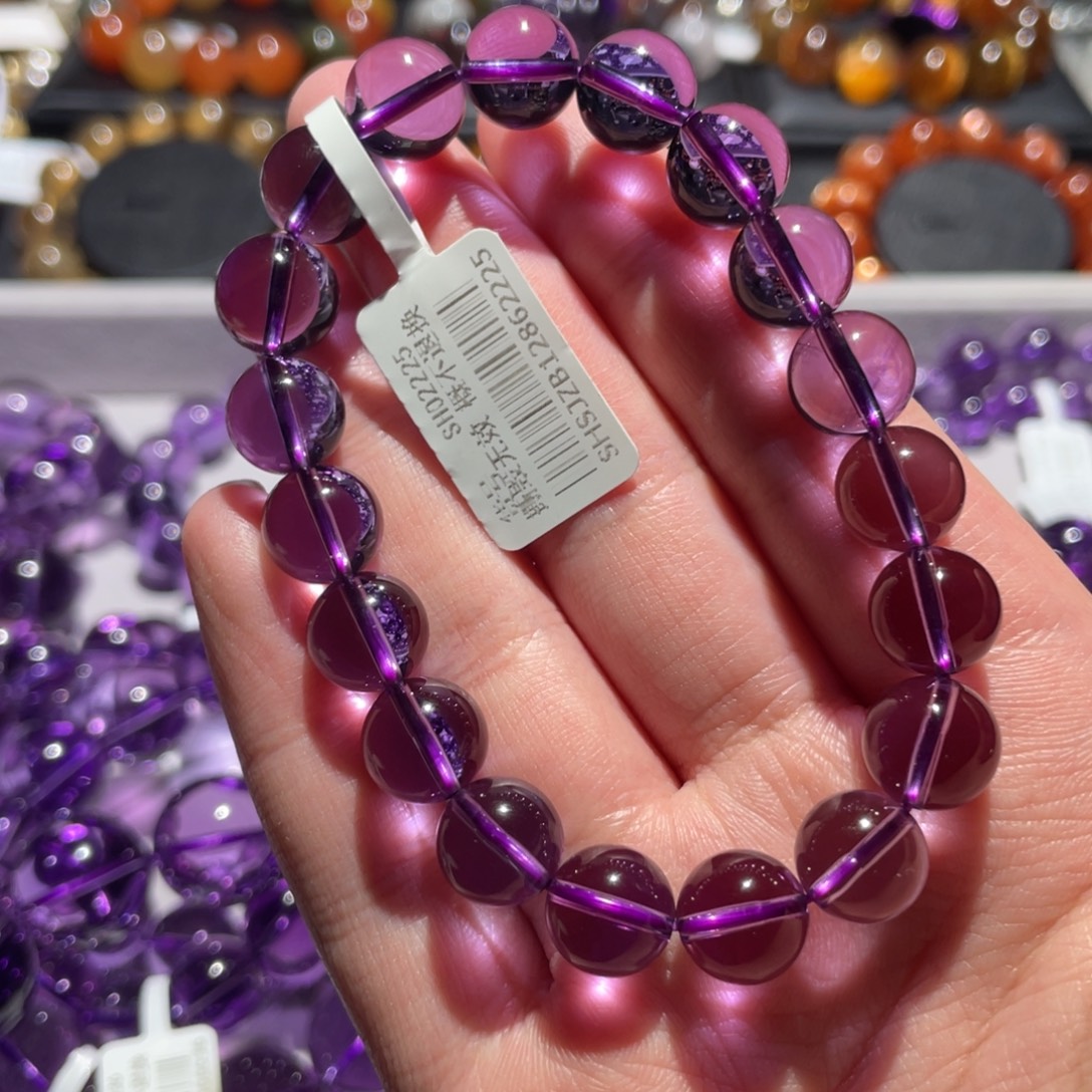 水晶手链未镶嵌紫水晶手链10.2mm左右