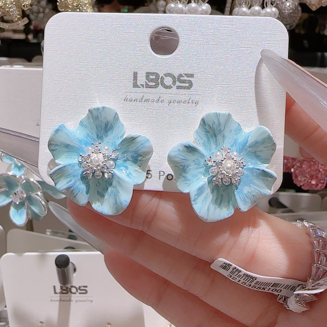 锆石铜合金925银耳环