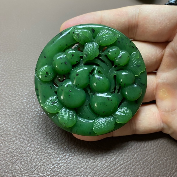 和田玉（碧玉）五福玉璧