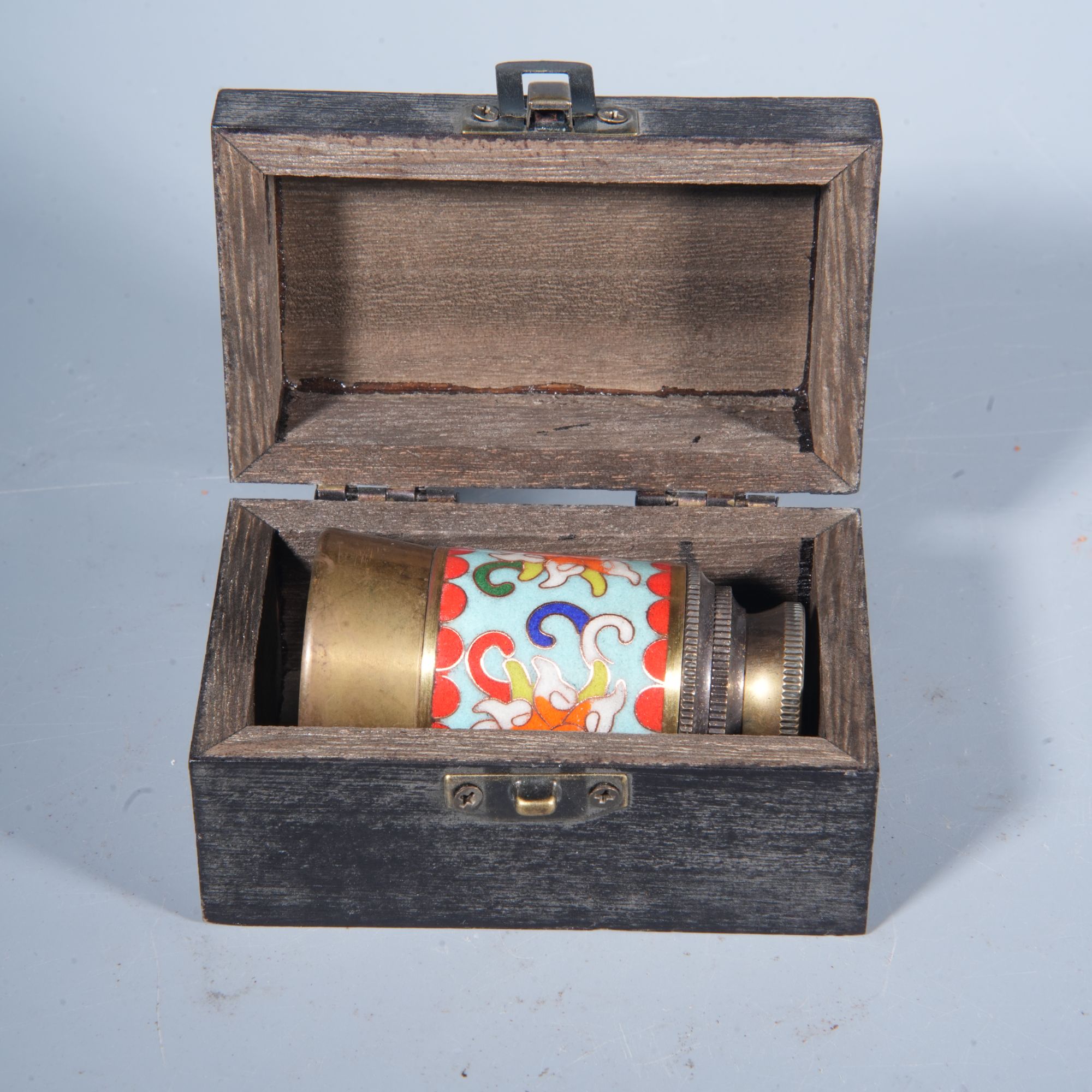 Tgz14 清代 景泰蓝望远镜摆件