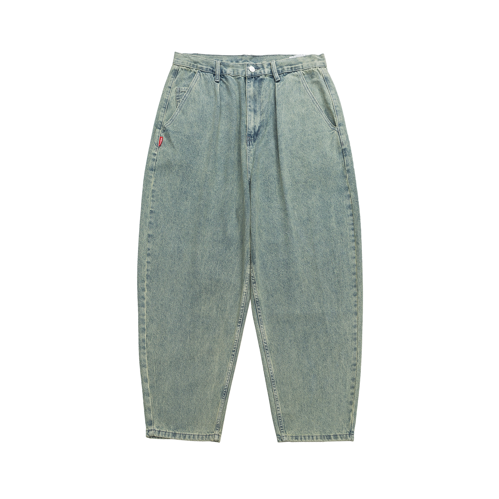 Me Da Igual复古做旧水洗宽松廓形气球裤街头低档垮裤锥形牛仔裤