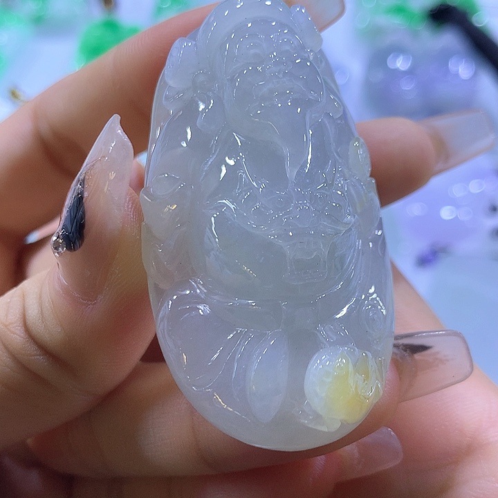 颈饰未镶嵌翡翠天然翡翠A货吊坠