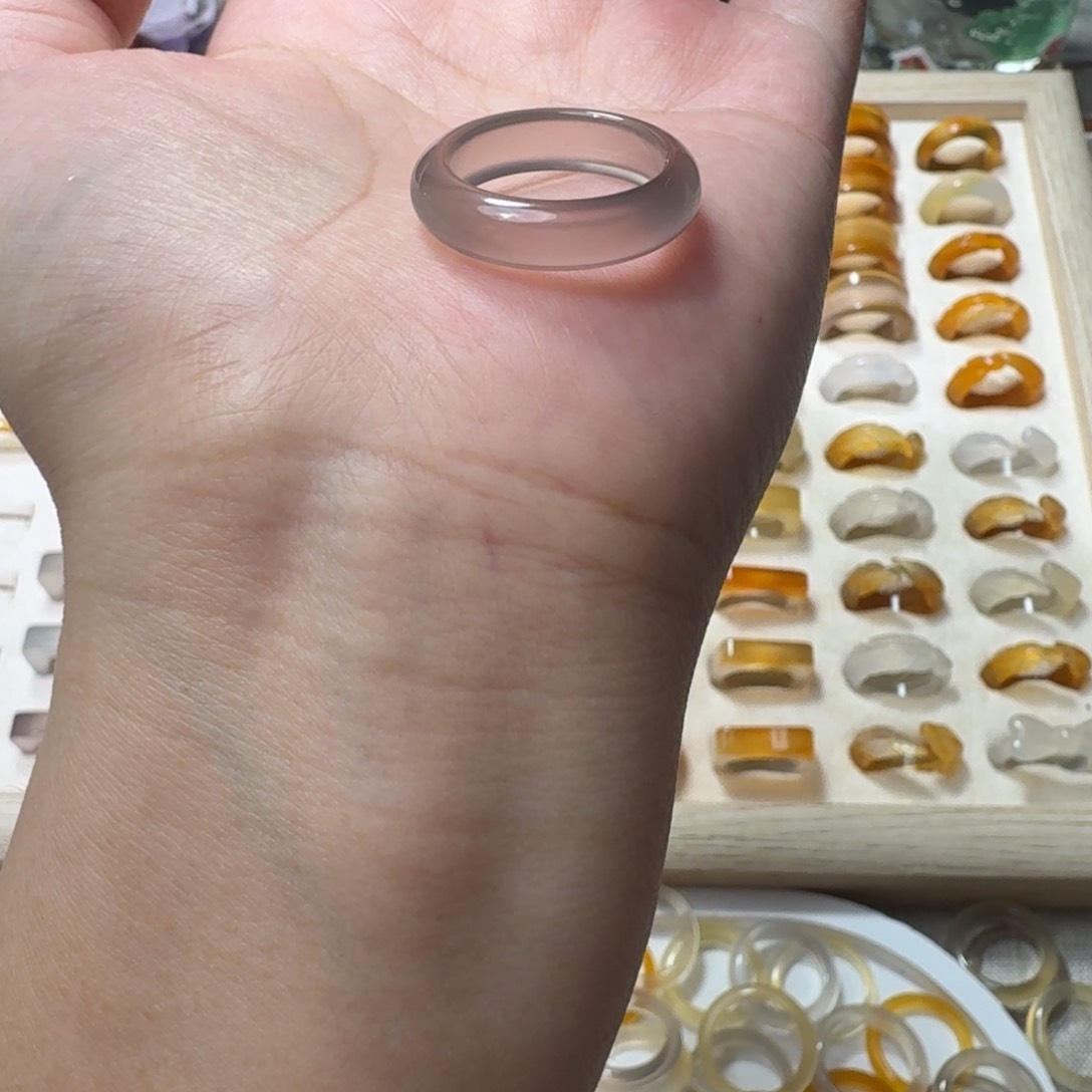 未镶嵌戒指玛瑙/玉髓636港17.5微瑕福利不退换