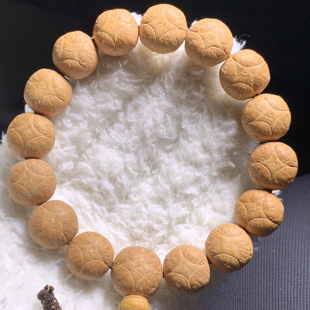 17.5mm左右毕业级尼泊尔麒麟眼菩提，黄皮油籽，一物一图