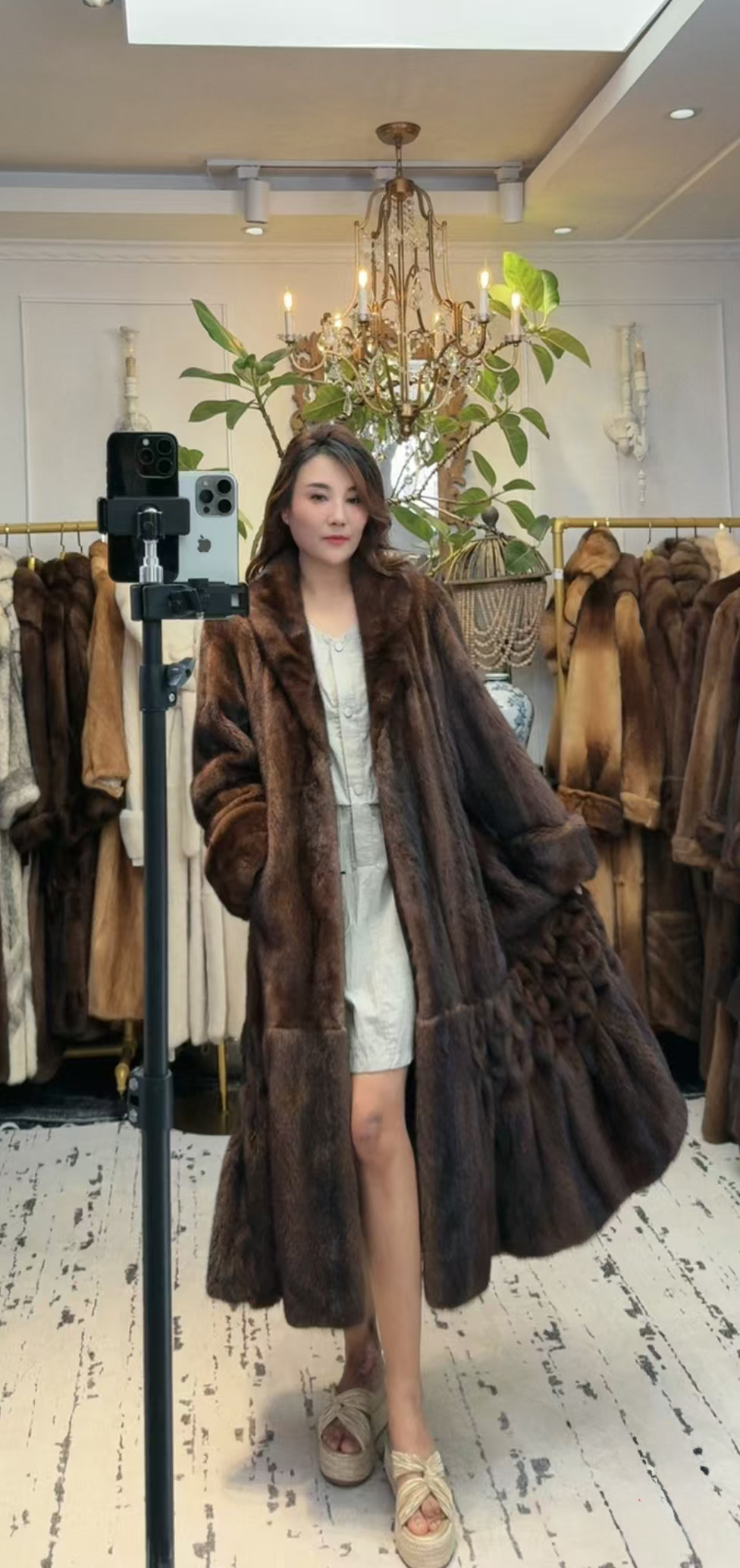 G138 貂皮大衣 长度122 胸围120 中古皮草