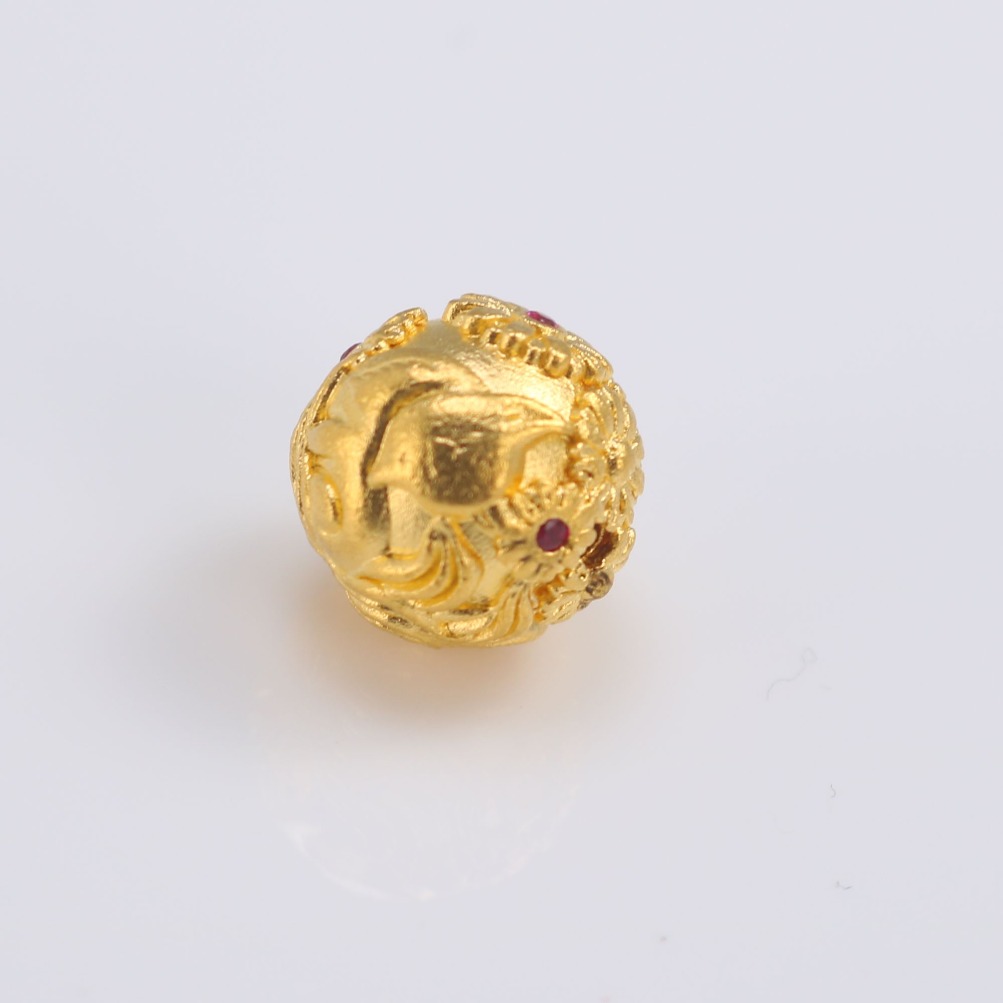 【足金999 九尾珠】福鑫古法工艺桶珠隔珠黄金文玩手串配饰转运珠