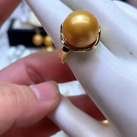 淡水珍珠耳饰银S925镶嵌