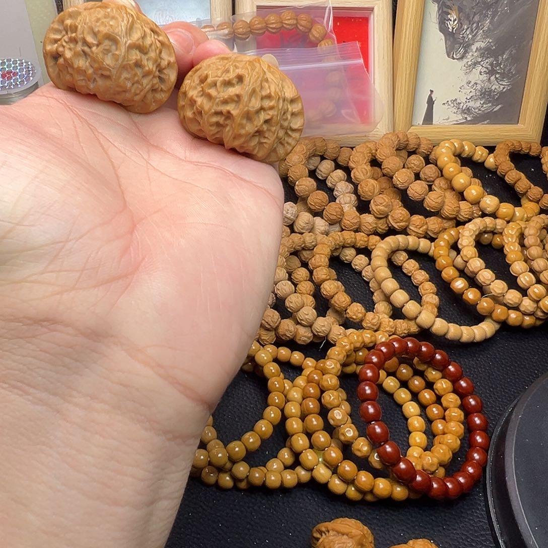 吊坠文玩核桃修尖宫灯 精品对尺寸41+