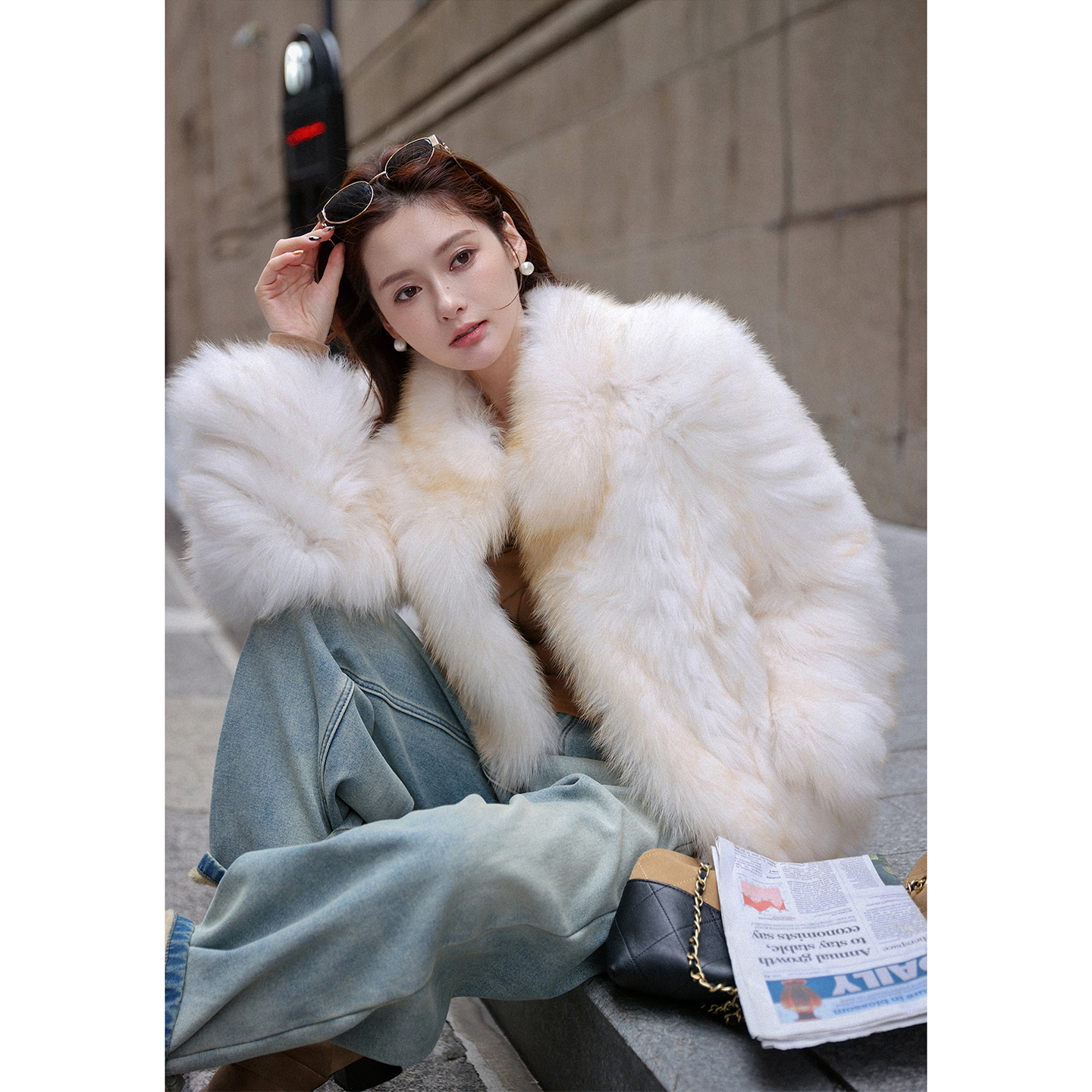 梅子熟了 【月光之恋】气质千金风皮草外套