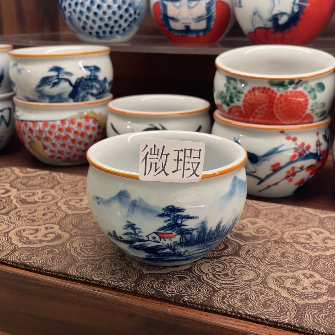 微瑕釉下彩纯手绘