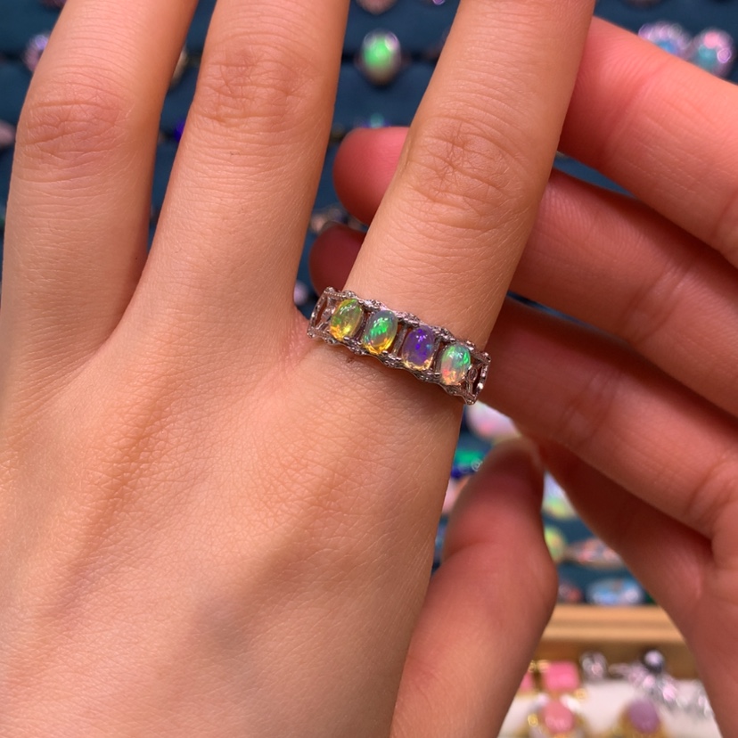 【闪购商品】欧泊戒指款式银S925镶嵌