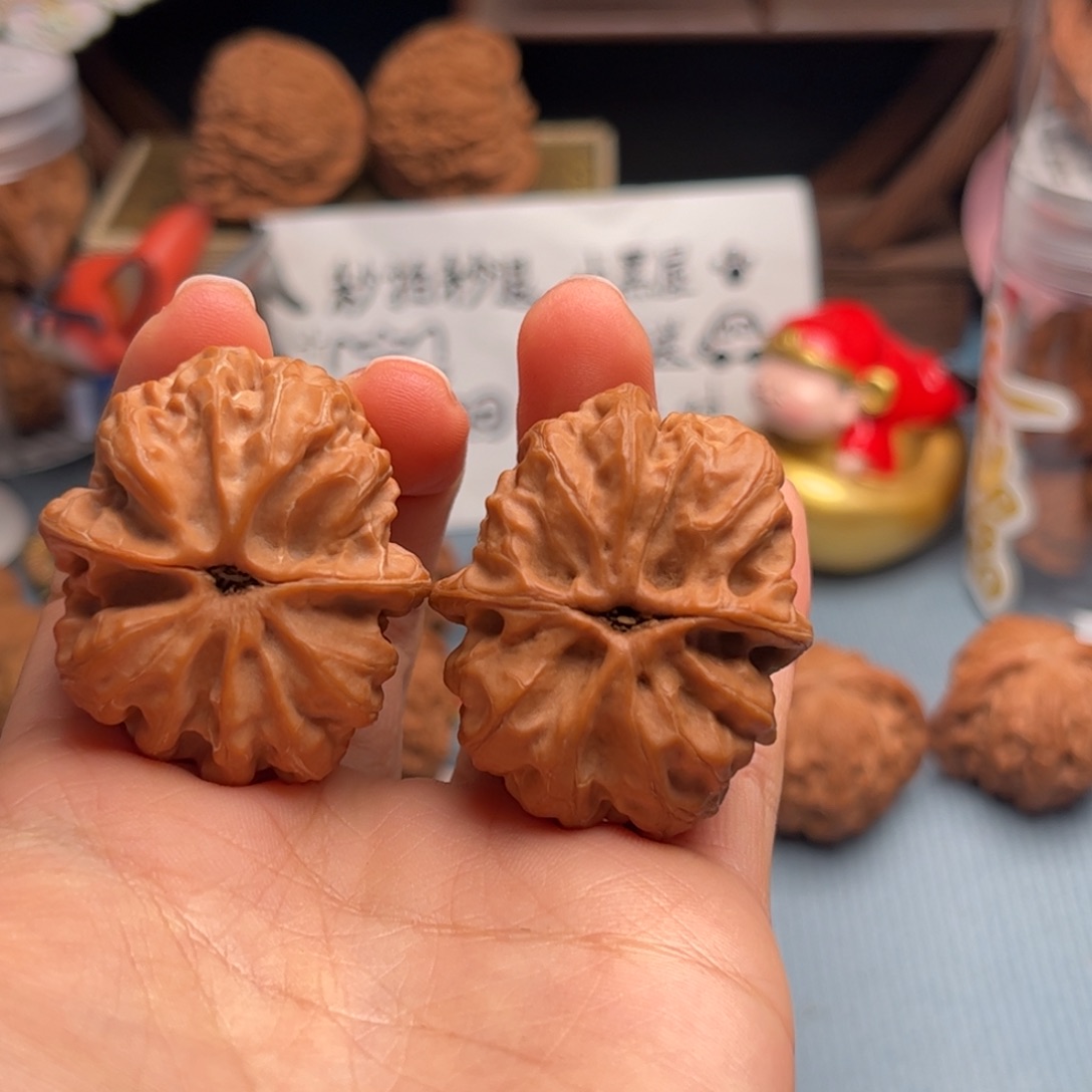 文玩核桃把件平谷方块有修35