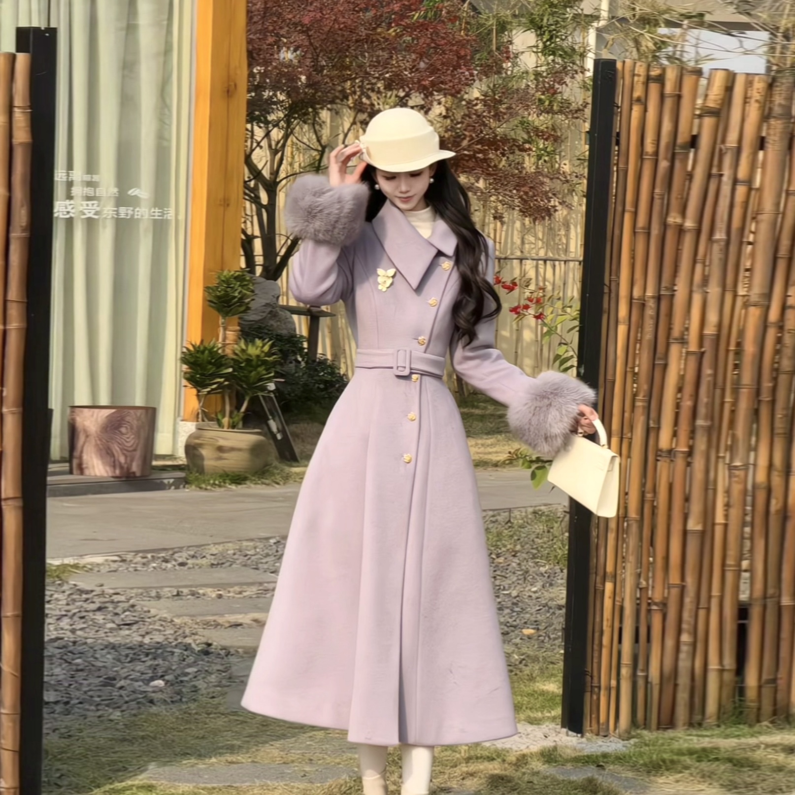 拉夏贝尔2025年冬季新款时尚气质网红保暖加厚羽绒服 10731 JHD