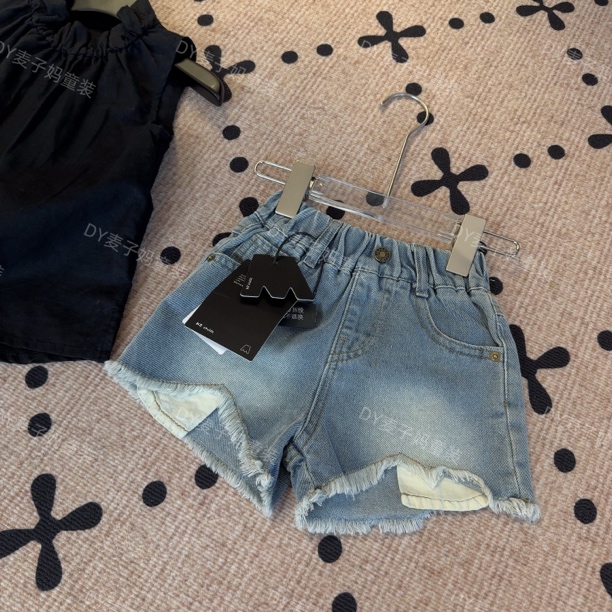 MZ.儿童夏季女童辣妹短款牛仔简约韩版短裤1899