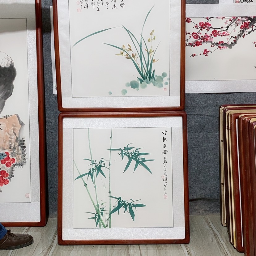 【闪购商品】国画书画作品带框65×65厘米