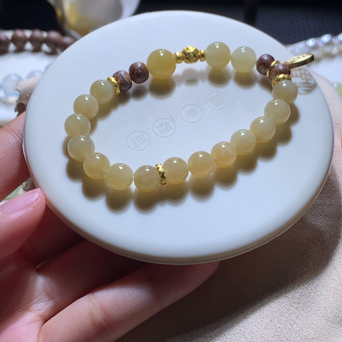 未镶嵌手串翡翠亏清黄翡