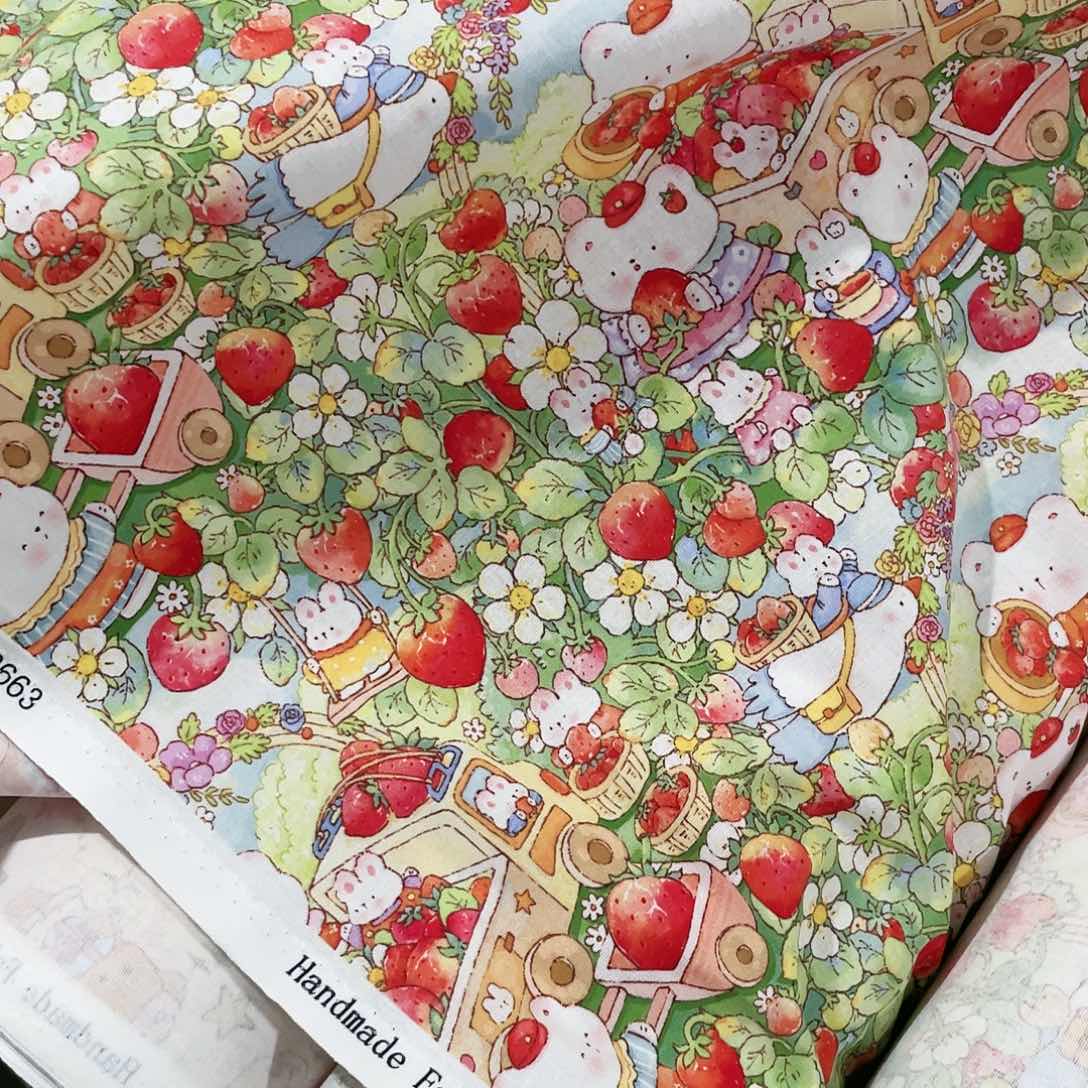 一米价纯棉平布1.1米宽果子布艺地卷