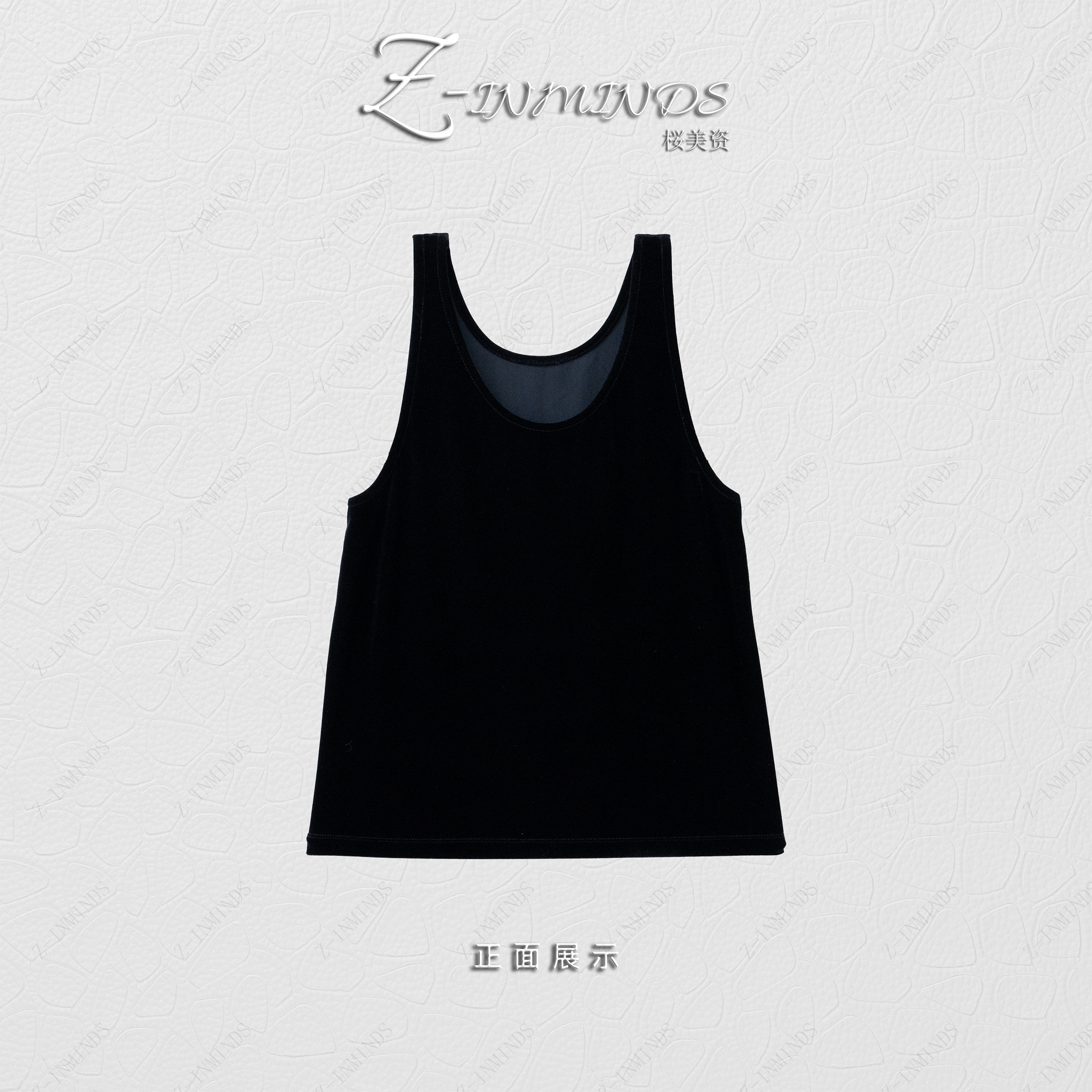 Z-INMINDS  丝绒背心黑色 