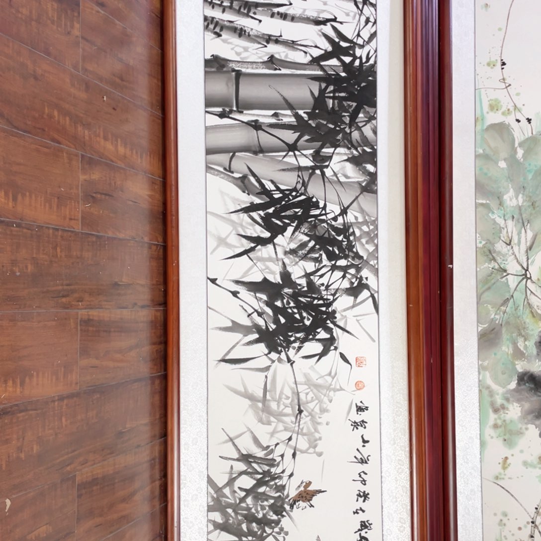 国画带框尺寸48*163厘米