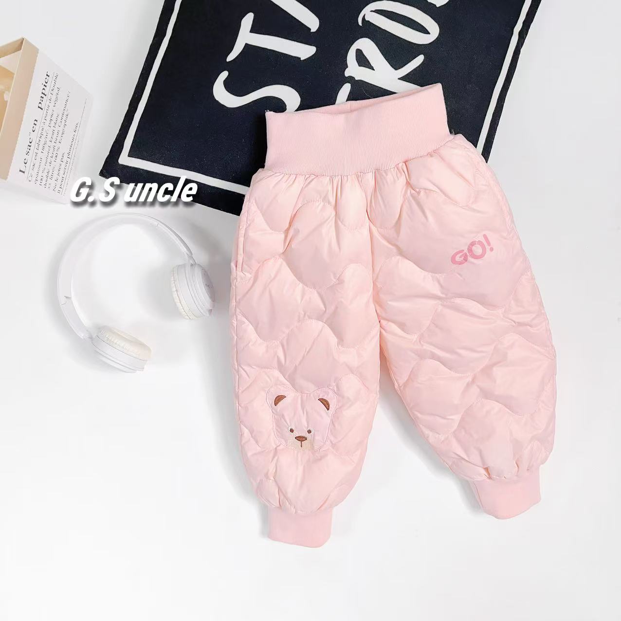 【】H25218儿童冬季外出新款2025可爱甜美羽绒裤婴儿幼儿