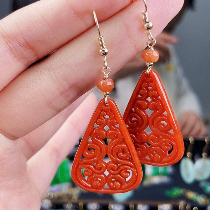 翡翠耳饰未镶嵌饰品