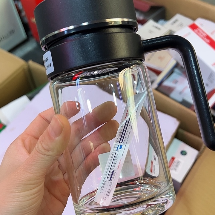 厚耀单层烫手玻璃杯510微瑕颜色随机