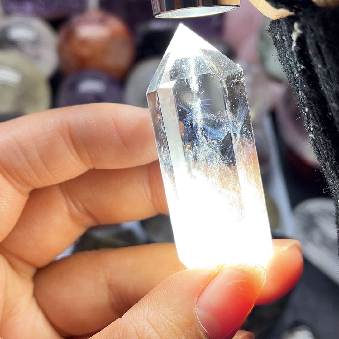 珠宝半成品未镶嵌紫晶11蓝针柱子