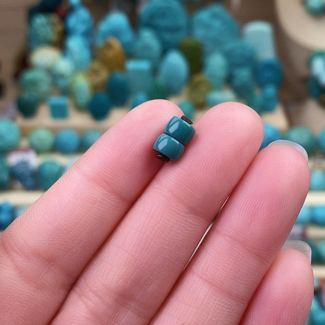 绿松石珠宝奇石未镶嵌5.5mm