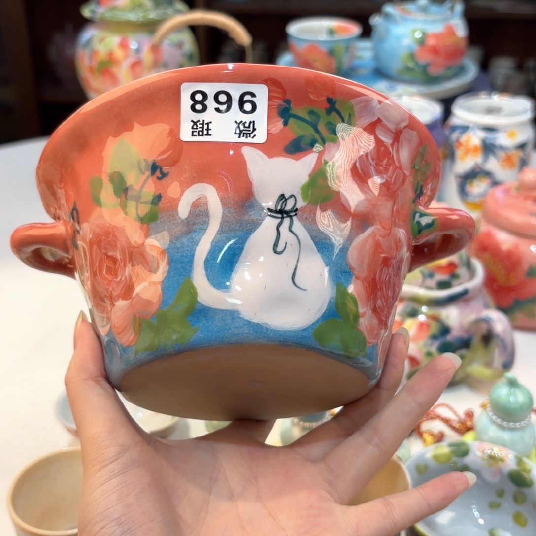 景德镇手绘高温釉下彩陶瓷茶具