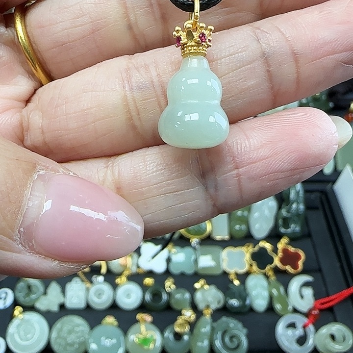 和田玉吊坠(不含链)银S925镶嵌