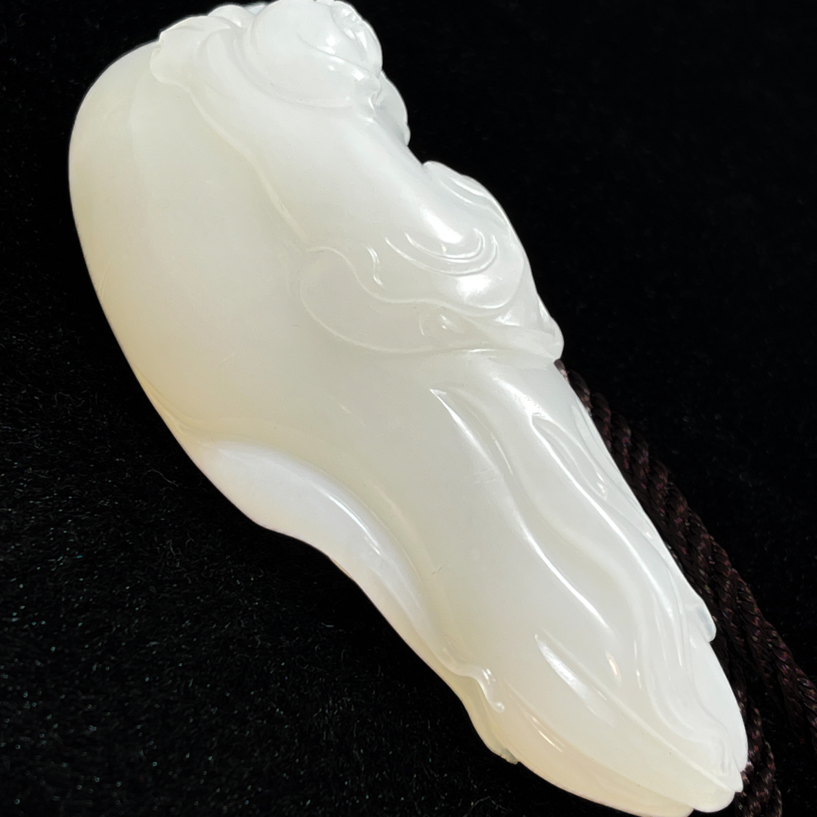 旧藏和田玉白玉把件吊坠挂件