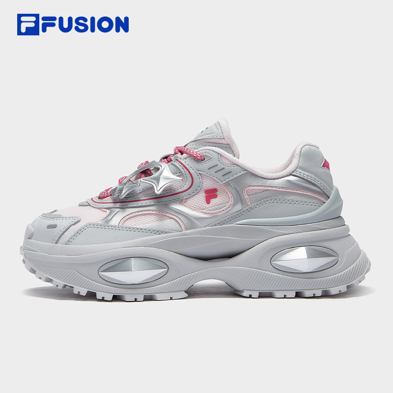 硬糖3丨 FUSION厚底老爹鞋女鞋新款运动鞋银色流光风T12W511007F