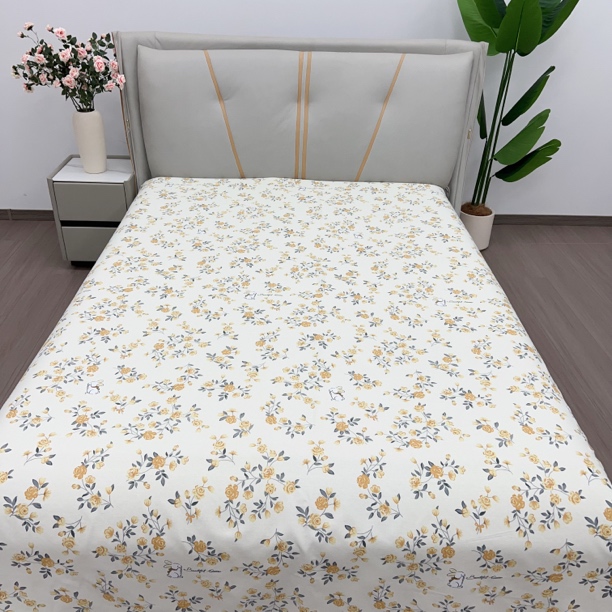 双人床单【清新花雨】尺寸2.3X2.5米舒适柔软透气双人大床单