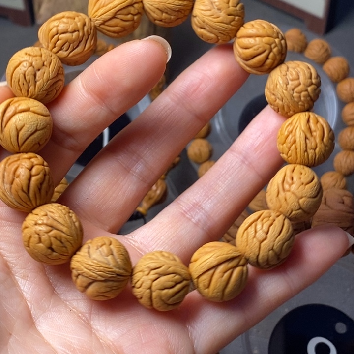 手串文玩核桃秦岭野生龙纹桃核16