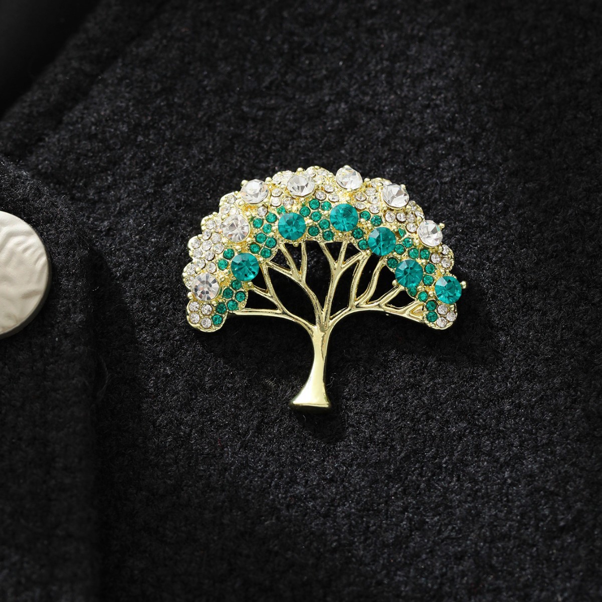 合金玻璃胸针 复古宫廷民族风胸针胸花金色古风百搭镶钻日韩拼色