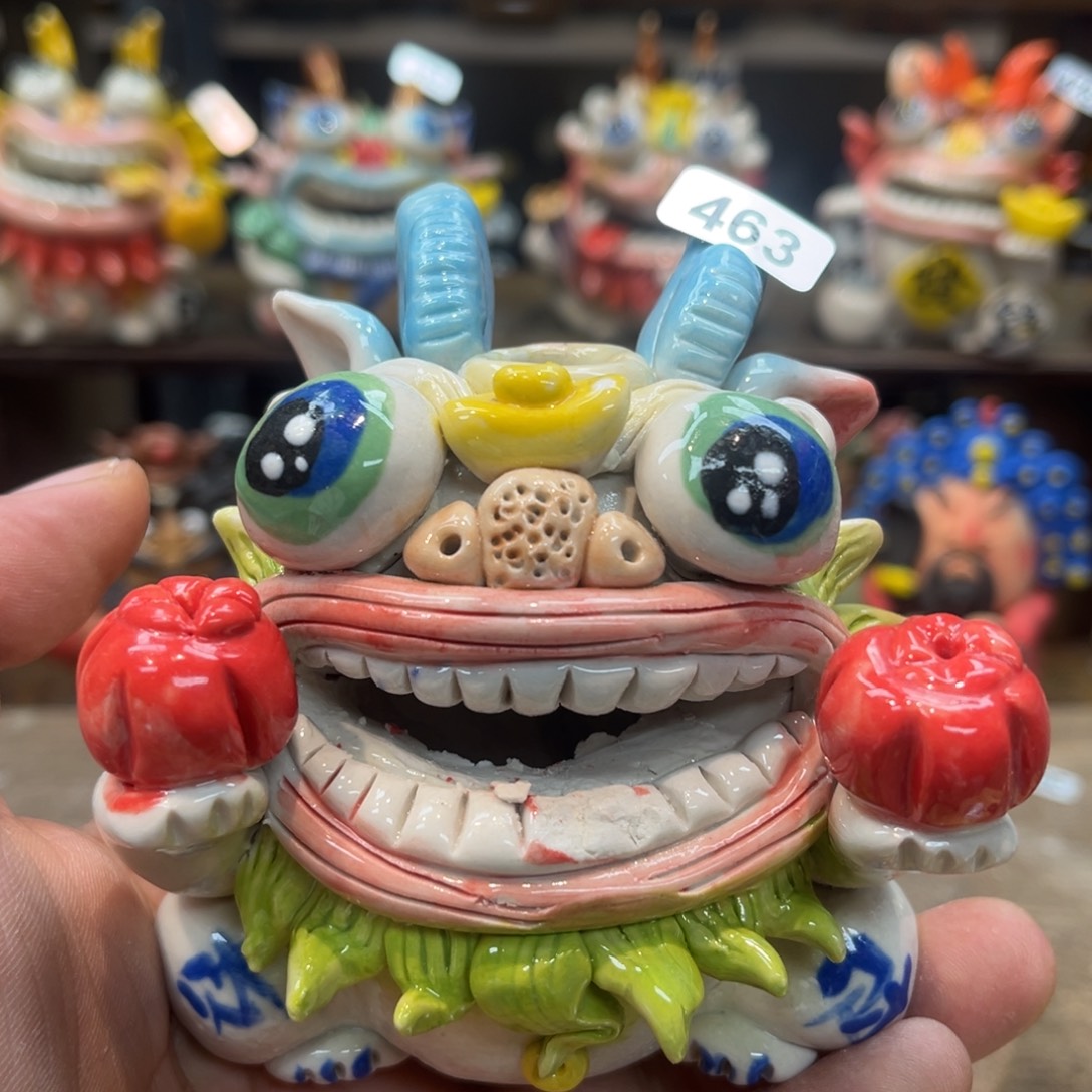 陶瓷纯手工抽象陶瓷摆件微瑕463