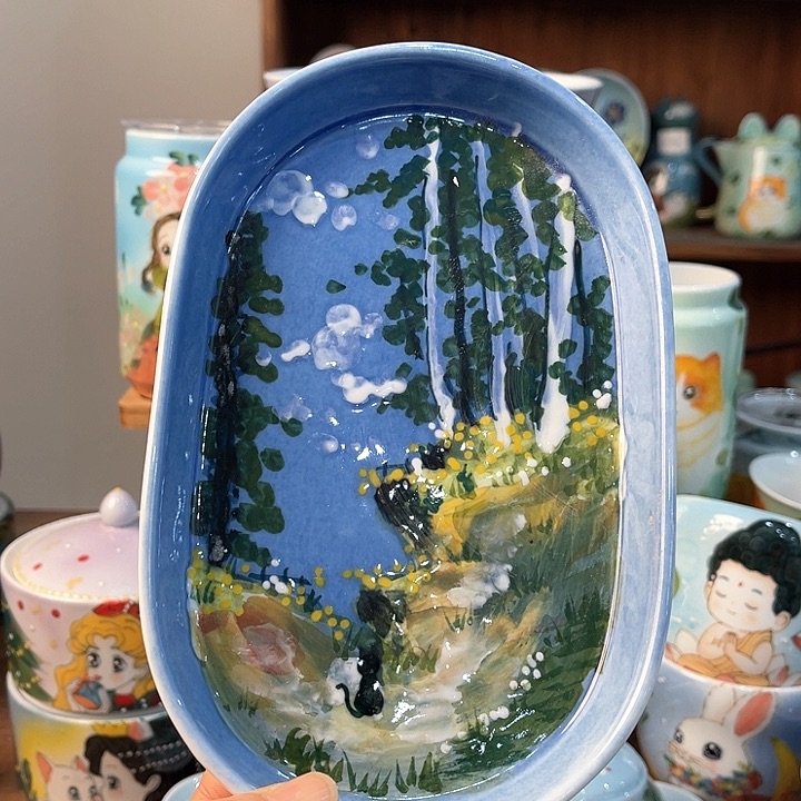 陶景德镇釉下手绘陶瓷 