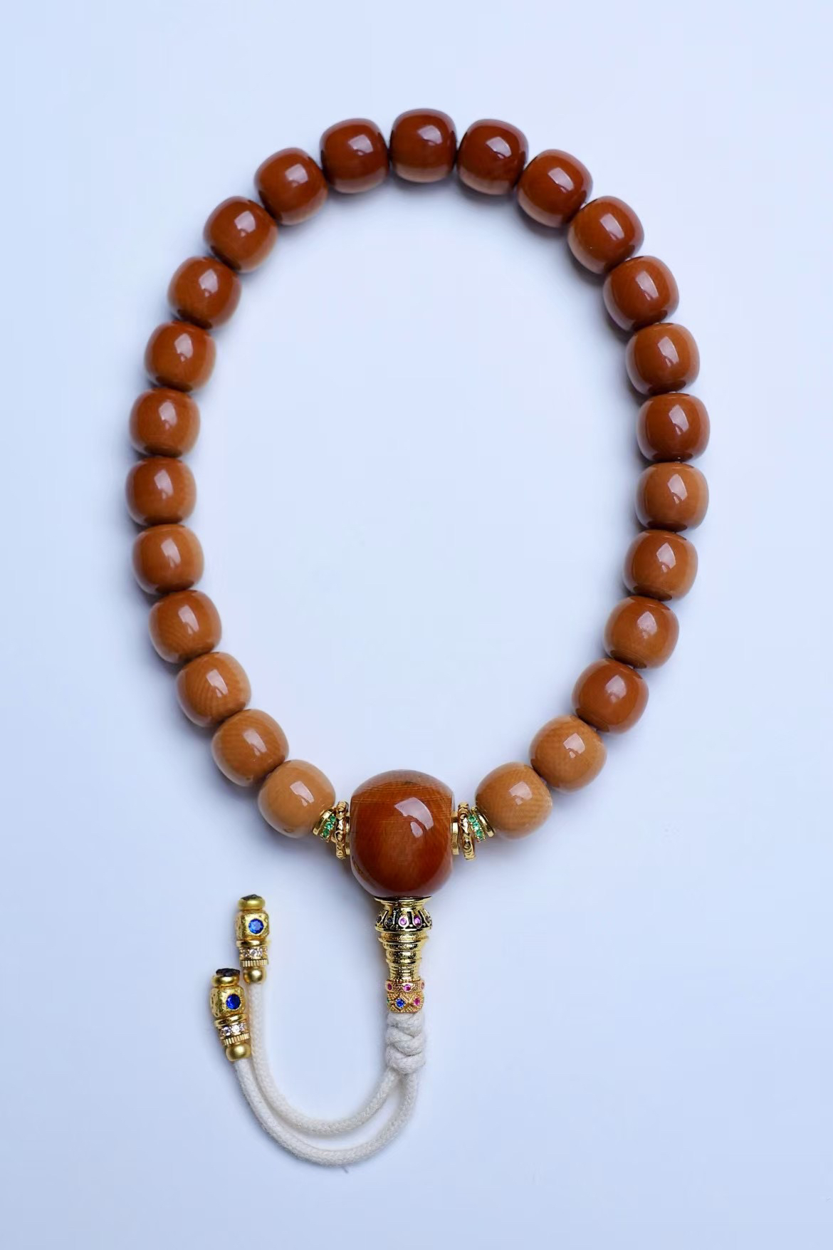 天然保真猛犸牙收藏级文玩冰咖渐变色手持10×9