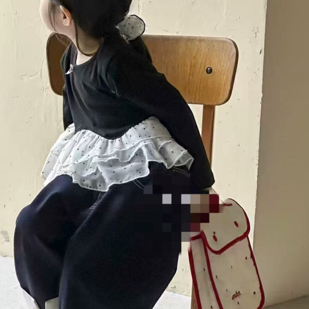 波点秋季常规休闲风女春秋套装上衣宽松时尚半身裙