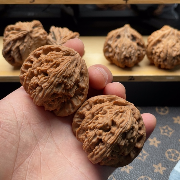 核桃白狮子文玩核桃