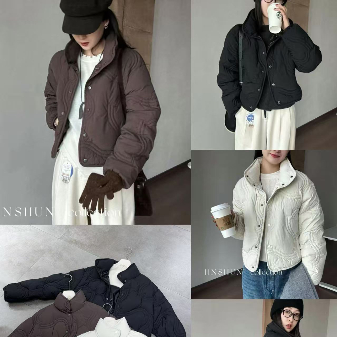 【BAI】冬季新款立领短款夹克外套女51658