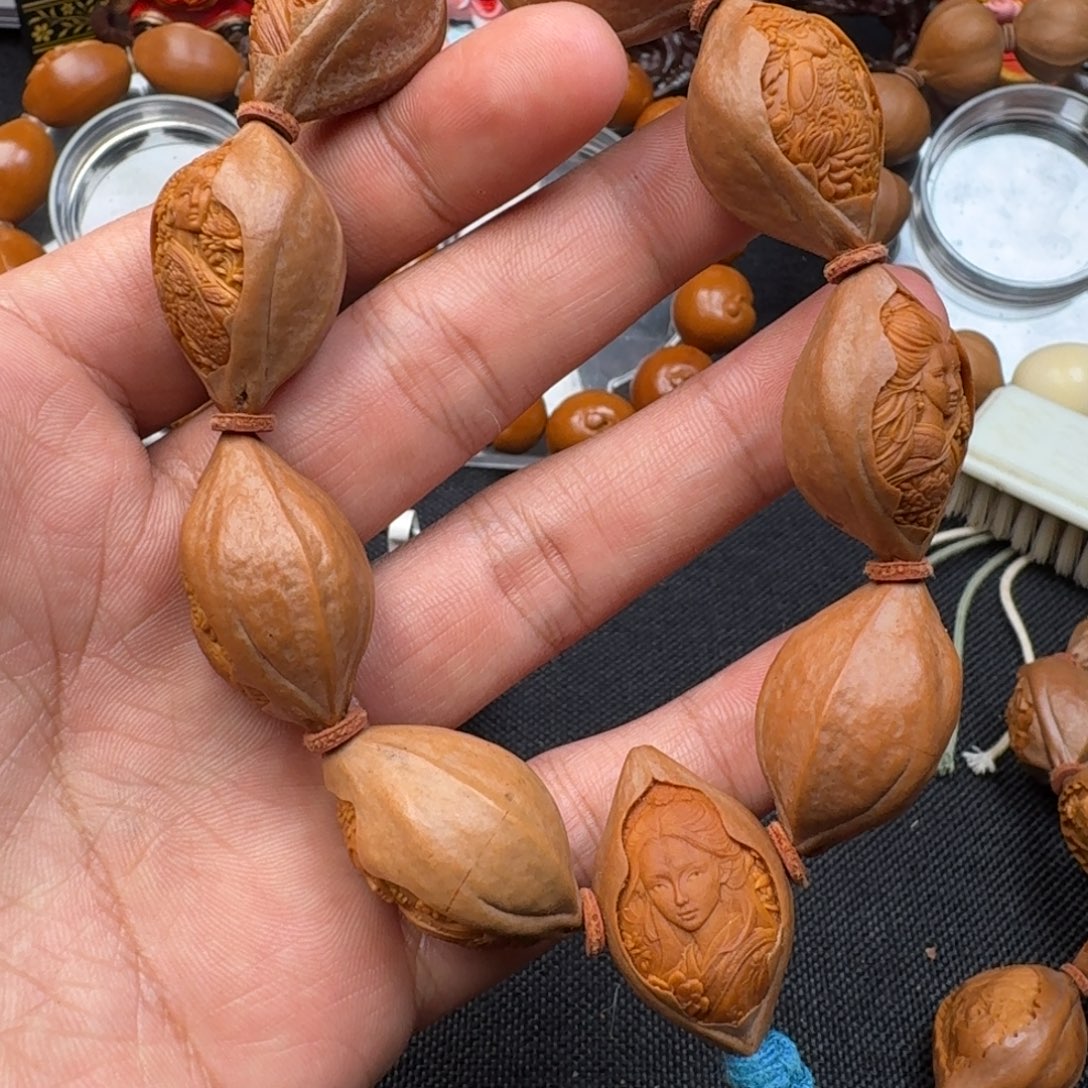 默***游手串/手链橄榄核花仙子