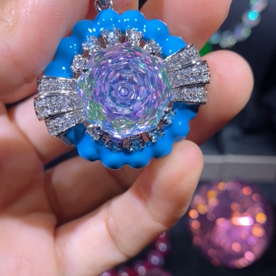 戒指银S925镶嵌红宝石