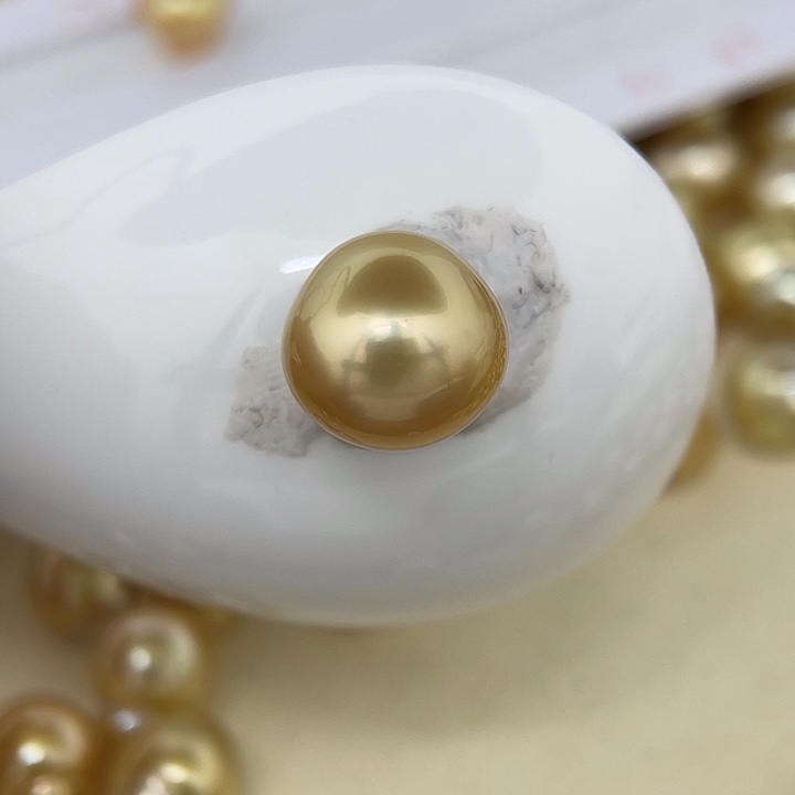 颈饰未镶嵌海水珍珠14-15mm 金珠 饭团 很滑皮H2