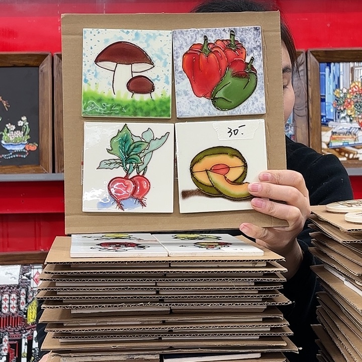 陶瓷板画10/10一组微瑕