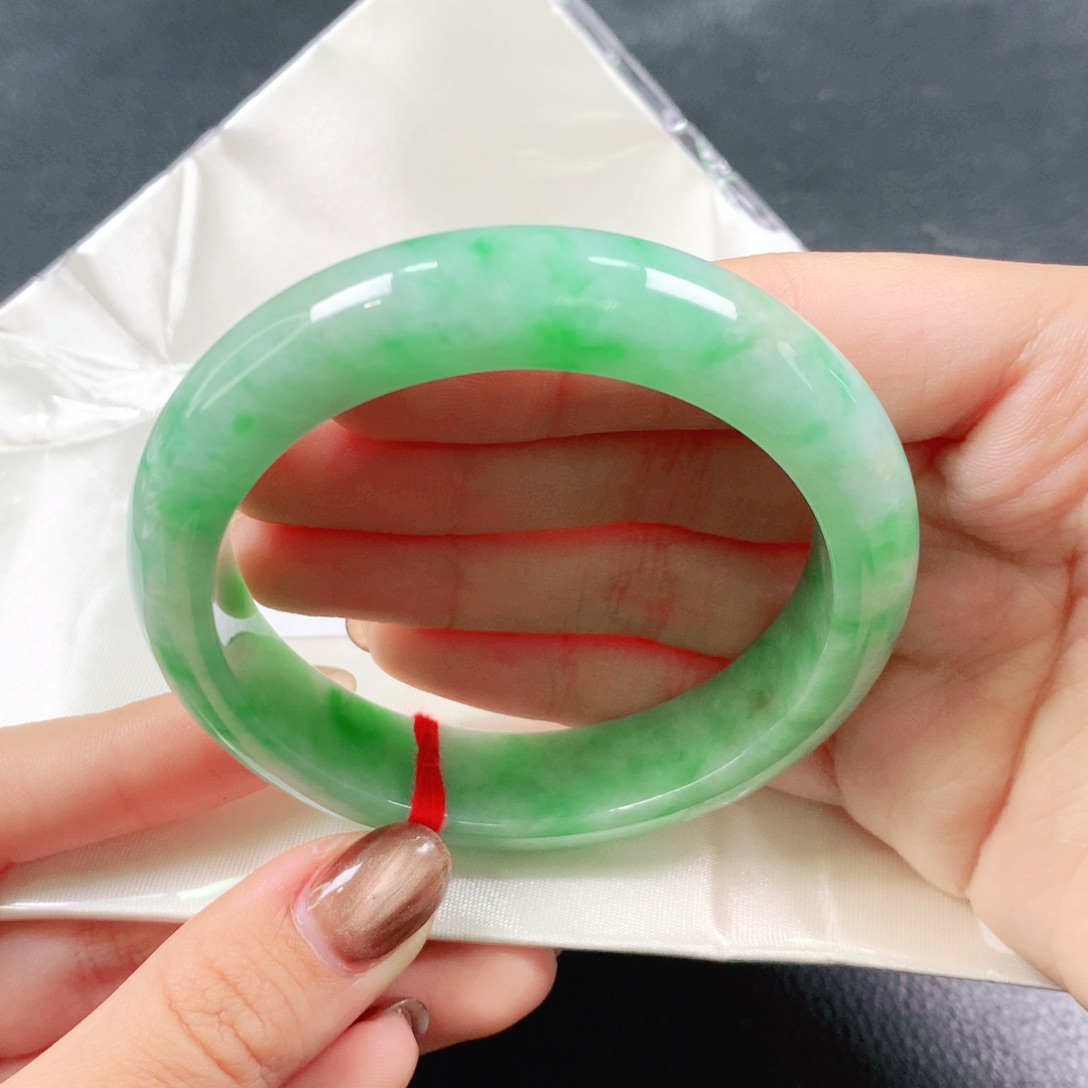 翡翠未镶嵌手镯58圈捡漏Z1013