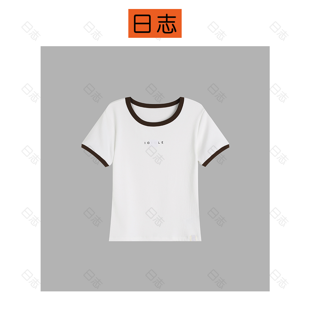 PIPO短袖t恤夏季休闲3DT恤设计感通勤简约DD52T548+KD52T548