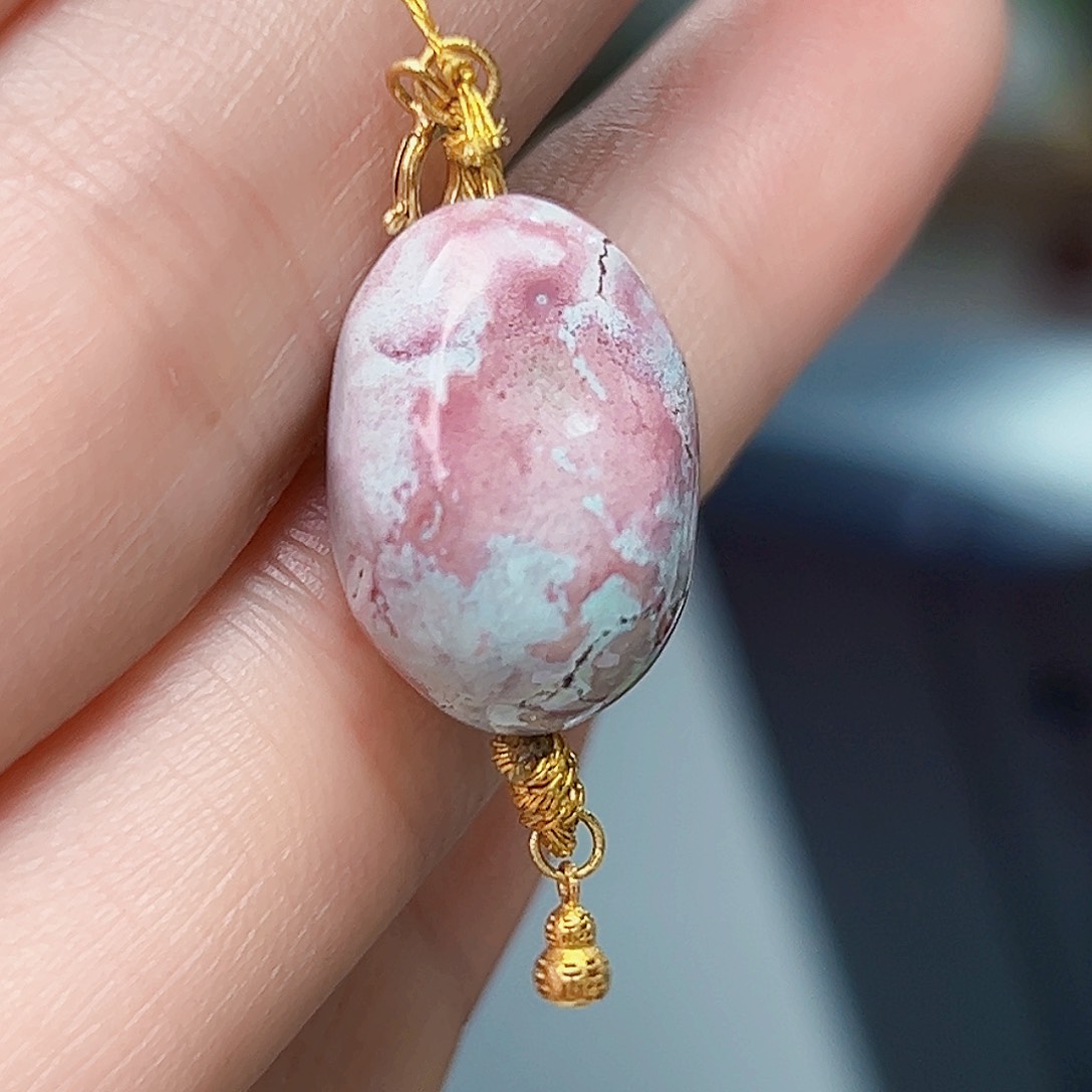 绿松石珠宝奇石18K金镶嵌